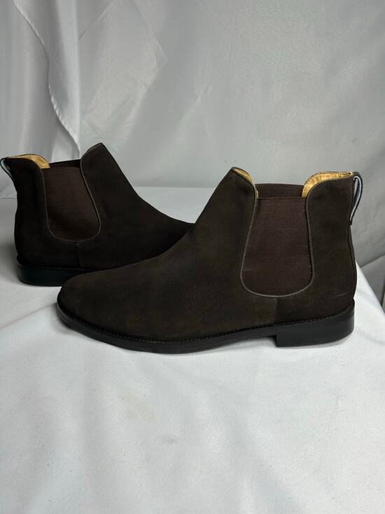 Peter Millar Mens Boots Brown Suede Chelsea Ankle Boots Size 13 MADE IN BRAZIL main image 2